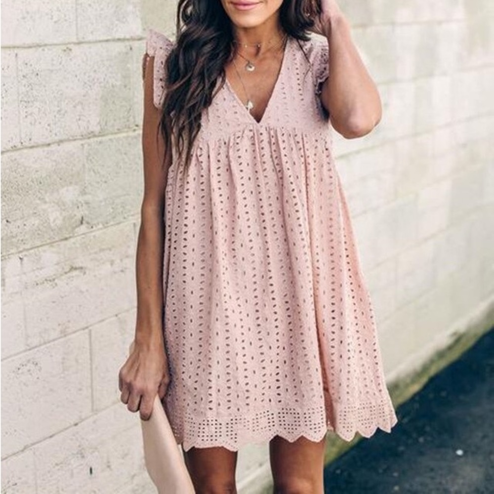 Pink babydoll dress